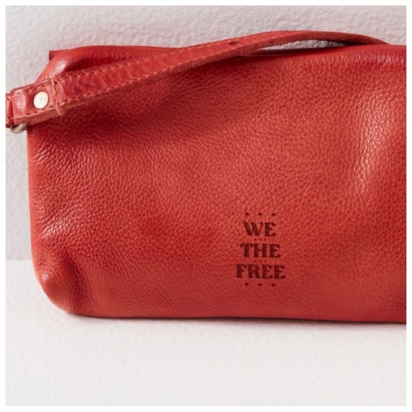 Free People We The Free Rider Red Leather Crossbody Bag - Picture 2 of 11
